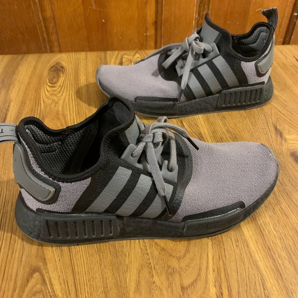 Adidas NMD Men's Gray and Black Sneakers - Picture 1 of 16